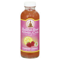 Buddhas Brew Kombucha, Strawberry Lemonade - 16 Ounce