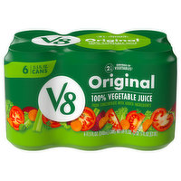 V8 100% Vegetable Juice, Original - 6 Each 