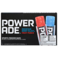 Powerade Sports Freezer Bars, Mountain Berry Blast/Fruit Punch - 16 Each 