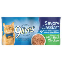 9Lives Cat Food, with Real Chicken, Meaty Pate - 4 Each 