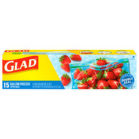 Glad Flex'NSeal Zipper Bags, Freezer, Quart - 35 bags