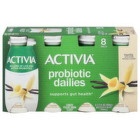 Activia Yogurt Drink, Lowfat, Probiotic Dailies, Vanilla, 8 Pack - 8 Each