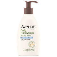 Aveeno Lotion, Daily Moisturizing, Sheer Hydration, Fragrance Free - 12 Fluid ounce 