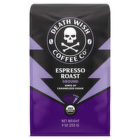 Death Wish Coffee Co Coffee, Ground, Dark, Espresso Roast - 9 Ounce 