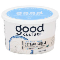 Good Culture Cottage Cheese, Organic, Low-Fat, 2% Milkfat, Classic - 16 Ounce 