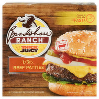 Bradshaw Ranch Beef Patties, 1/3 Pound, Thick N Juicy - 12 Each 