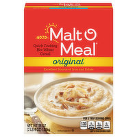 Malt-O Meal Cereal, Hot Wheat, Quick Cooking, Original - 36 Ounce 