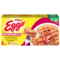 Eggo Waffles, Strawberry - 8 Each 