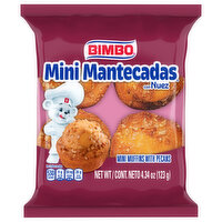 Bimbo Muffins, with Pecans, Mini - 4.34 Ounce 