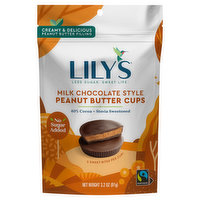 Lily's Peanut Butter Cups, Milk Chocolate Style, 40% Cocoa - 3.2 Ounce 