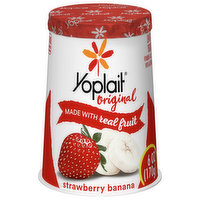 Yoplait Yogurt, Low Fat, Strawberry Banana - 6 Ounce 