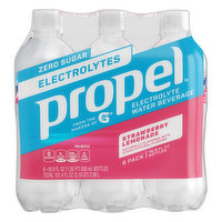 Propel Electrolyte Water Beverage, Strawberry Lemonade, 6 Pack - 6 Each 