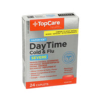 Topcare Vapor Ice, Maximum Strength Daytime Cold & Flu Severe Non-Drowsy Pain Reliever-Fever Reducer