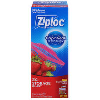 Ziploc Seal Top Bags, Storage, Quart - 24 Each 