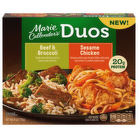 Marie Callender's Meals, Beef & Broccoli/Sesame Chicken - 14 Ounce 