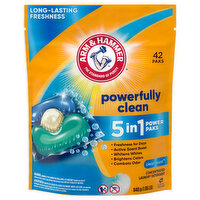 Arm & Hammer Laundry Detergent, Concentrated, Clean Burst, 5 in 1, Power Paks