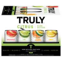 Truly Hard Seltzer, Citrus, Grapefruit/Lime/Citrus Squeeze/Lemon - 12 Each 