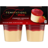 JELL-O Temptations Ready to Eat Strawberry Cheesecake Pudding Snack - 14.1 Ounce 