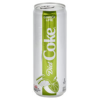 Diet Coke Soda, Ginger Lime - 12 Ounce 