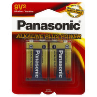 Panasonic Batteries, Alkaline, 2 Packed