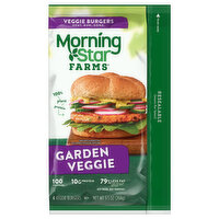 MorningStar Farms Veggie Burgers, Garden Veggie - 4 Each 