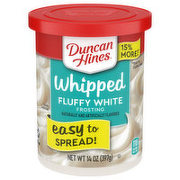 Duncan Hines Whipped Frosting, Fluffy White - 14 Ounce 