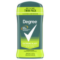 Degree Deodorant, Antiperspirant, Extreme Blast, Twin Pack - 2 Each 