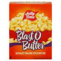 Jolly Time Microwave Popcorn, Ultimate Theatre Style Butter, Blast O Butter - 6 Each 