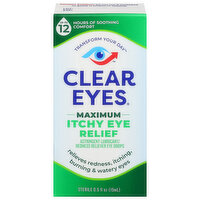 Clear Eyes Itchy Eye Relief, Maximum, Sterile