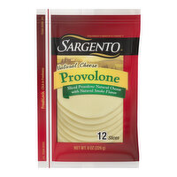 Sargento Cheese Slices, Provolone, Natural - 12 Each 