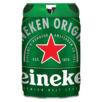 Heineken Beer, Premium Malt Lager, Original - 1.32 Gallon 