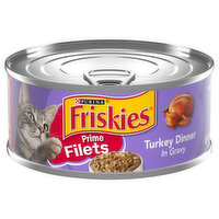 Friskies Cat Food, Turkey Dinner in Gravy, Prime Filets - 5.5 Ounce 