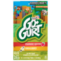 Go-Gurt Yogurt, Fat Free, Strawberry/Vanilla, Value Pack - 16 Each 