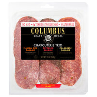 Columbus Charcuterie Trio, Italian Dry Salame/Peppered Salame/Calabrese Salame - 12 Ounce 