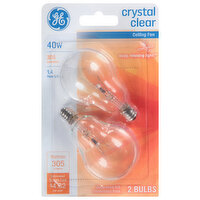 GE Light Bulbs, Ceiling Fan, Crystal Clear, 40 Watts