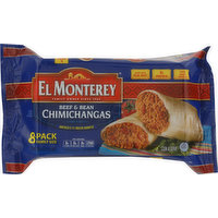 El Monterey Chimichangas, Beef & Bean, 8-Pack Family Size - 8 Each 