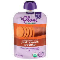 Plum Organics Just® Sweet Potato Stage 1 Organic Baby Food 3oz Pouch - 3 Ounce 