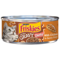 Friskies Cat Food, Extra Gravy, Chunky, with Chicken, In Savory Gravy, Adult - 5.5 Ounce 