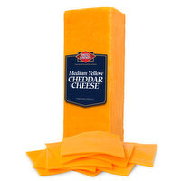 Dietz & Watson Medium Yellow Cheddar Cheese - 1 Pound 