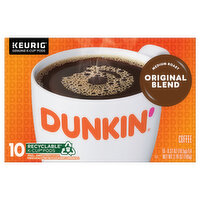 Dunkin' Coffee, Medium Roast, Original Blend, K-Cup Pods - 10 Each 