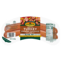 Eckrich Smoked Sausage, Turkey, Skinless - 12 Ounce 