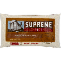 Supreme Rice White Rice, Medium Grain - 5 Pound 