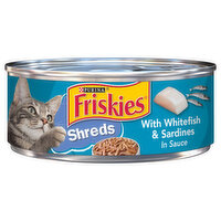 Friskies Wet Cat Food, Shreds With Whitefish & Sardines in Sauce