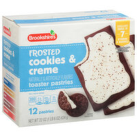 Brookshire's Toaster Pastries, Cookies & Creme, Frosted - 12 Each 