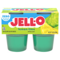 Jell-O Gelatin Snacks, Low Calorie, Lemon Lime - 12.5 Ounce 