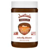 Justin's Hazelnut & Almond Butter, Chocolate - 16 Ounce 