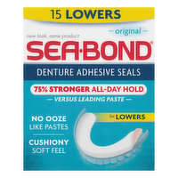 Sea-Bond Denture Adhesive Seals, for Lowers, Original - 15 Each 