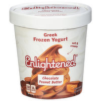 Enlightened Frozen Yogurt, Greek, Chocolate Peanut Butter - 16 Fluid ounce 