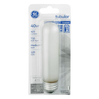 GE Light Bulb, Tubular, Frosted, 40 Watts - 1 Each