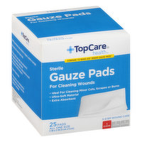 TopCare Gauze Pads, Sterile - 25 Each 